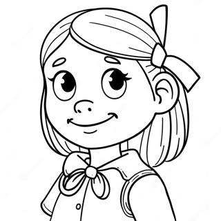 Ellie With Her Bow Coloring Page 51364-41002