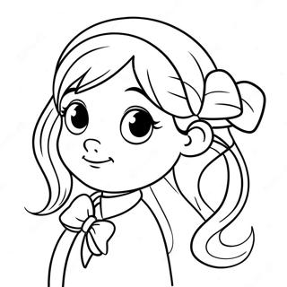 Ellie With Her Bow Coloring Page 51364-41004