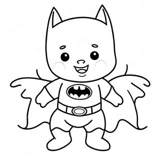 Cute Baby Batman In Diaper Coloring Page 51384-41022