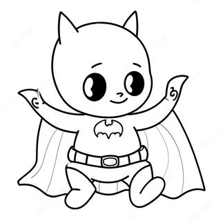 Cute Baby Batman In Diaper Coloring Page 51384-41023