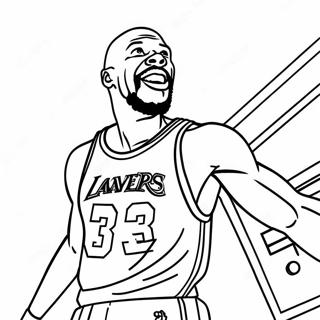 Kareem Abdul Jabbar Dunking Basketball Coloring Page 51394-41031