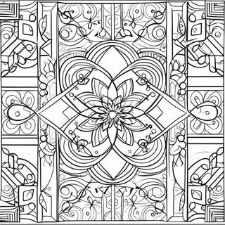 Art Deco Geometric Patterns Coloring Page 51443-41062