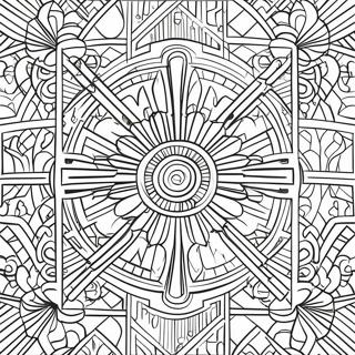 Art Deco Geometric Patterns Coloring Page 51443-41064