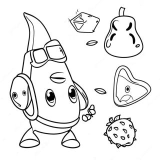 Peely Fortnite Coloring Page 51453-41068