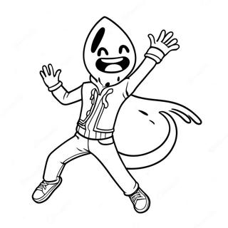 Peely Dancing Fortnite Coloring Page 51454-41073