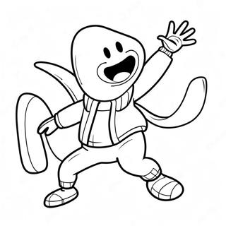 Peely Dancing Fortnite Coloring Page 51454-41075