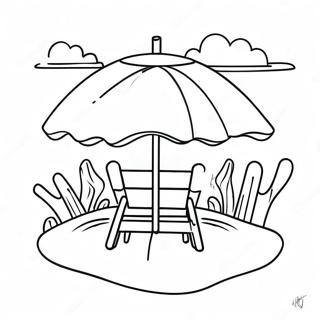 Colorful Beach Safety Coloring Page 51464-41078