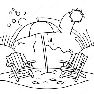 Colorful Beach Safety Coloring Page 51464-41080