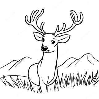 Majestic Stag With Antlers Coloring Page 51474-41091