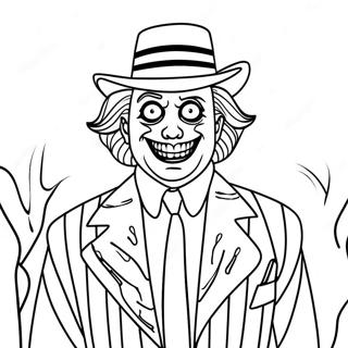 Beetlejuice In Spooky Costume Coloring Page 5147-4225