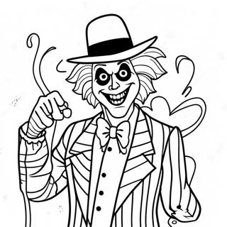 Beetlejuice In Spooky Costume Coloring Page 5147-4226