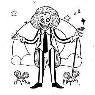 Beetlejuice In Spooky Costume Coloring Page 5147-4227