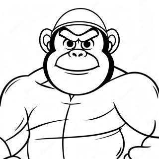 Cranky Kong Coloring Pages