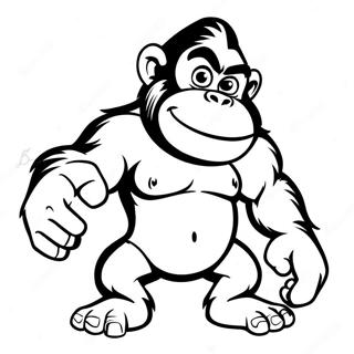 Cranky Kong With Banana Coloring Page 51494-41105