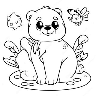 Fun Open Coloring Page With Animals 51524-41127