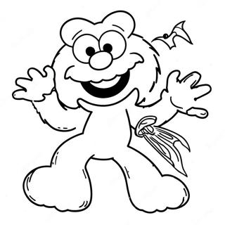 Elmo Halloween Coloring Page 51533-41131