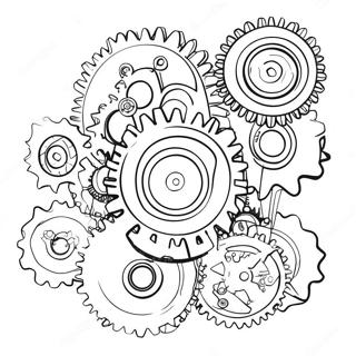 Mechanical Gear Coloring Page 51544-41145