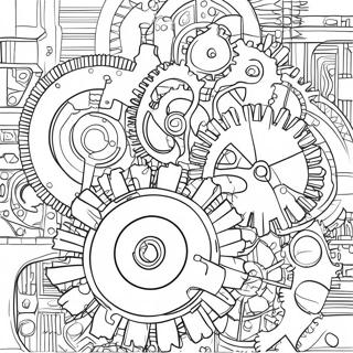 Mechanical Gear Coloring Page 51544-41147