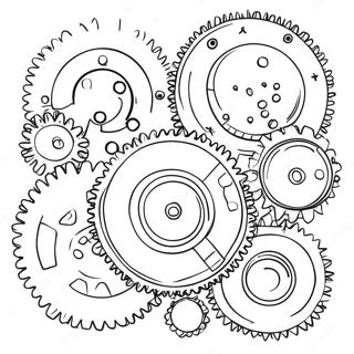 Mechanical Gear Coloring Page 51544-41148