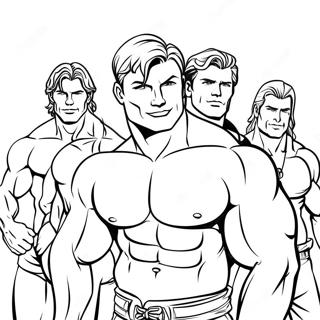 Muscular Hot Dudes Coloring Page 51564-41165