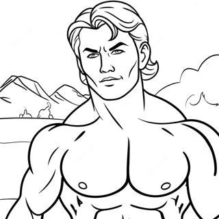 Muscular Hot Dudes Coloring Page 51564-41166