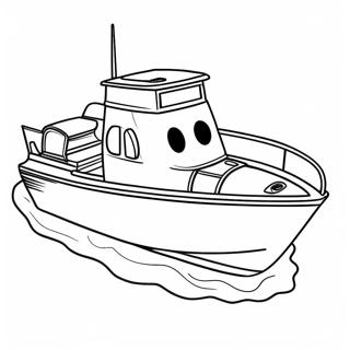 Speedy Bass Boat Coloring Page 51584-41179