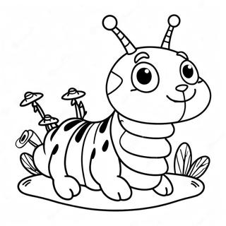 Charming Caterpillar In Wonderland Coloring Page 51614-41202