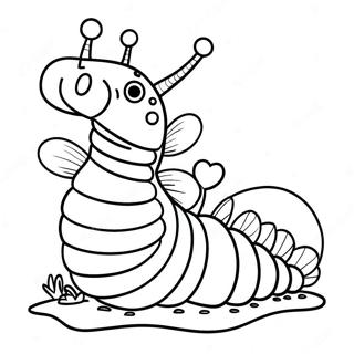 Charming Caterpillar In Wonderland Coloring Page 51614-41203