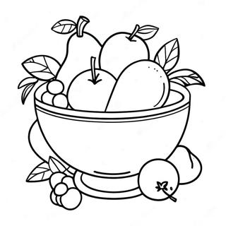 Still Life Fruit Bowl Coloring Page 51623-41222