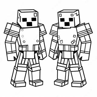 Minecraft Armor Coloring Pages