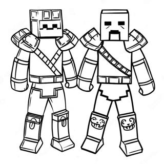 Minecraft Armor Set Coloring Page 51643-41220