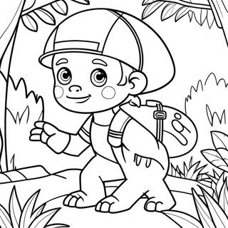 Diego Exploring Jungle Coloring Page 51674-41249