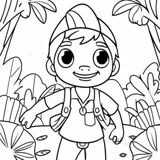 Diego Exploring Jungle Coloring Page 51674-41251