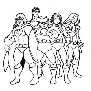 Brave Superheroes In Action Coloring Page 51684-41257