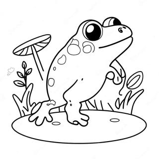 Cute Frog Jumping Coloring Page 51694-41265