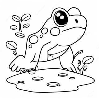 Cute Frog Jumping Coloring Page 51694-41267