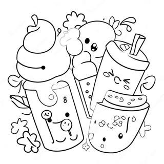 Food Kawaii Coloring Pages