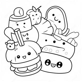 Kawaii Food Characters Coloring Page 51703-41275