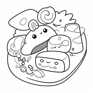 Cute Kawaii Sushi Coloring Page 51704-41270