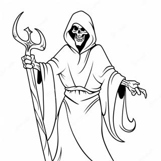 Scary Demon Grim Reaper Coloring Page 51714-41281