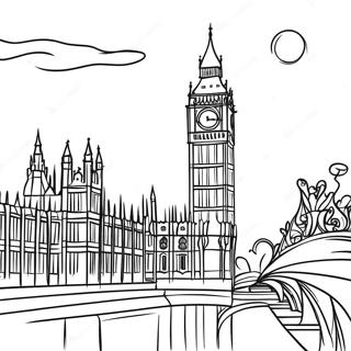 Big Ben At Night Coloring Page 51724-41286