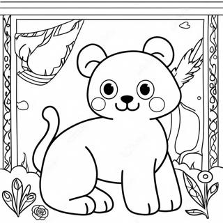 Thick Border Animal Coloring Page 51773-41327