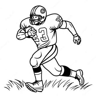 Barry Sanders Running With Football Coloring Page 51784-41342