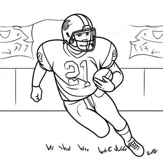 Barry Sanders Running With Football Coloring Page 51784-41344