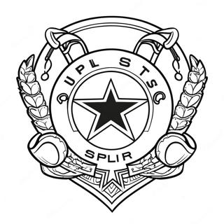 Spurs Logo Coloring Page 51803-41348