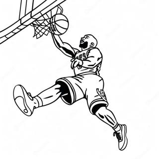 Dwyane Wade Dunking Basketball Coloring Page 51814-41362