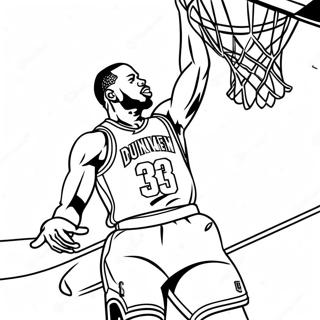 Dwyane Wade Dunking Basketball Coloring Page 51814-41363