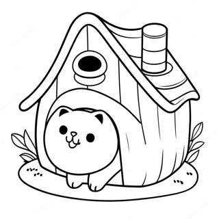 Cozy Cat House Coloring Page 51823-41366