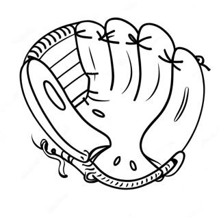 Vintage Baseball Glove Coloring Page 51844-41387