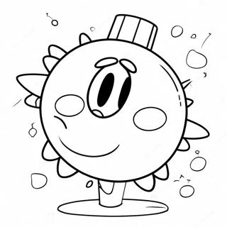 Cartoon Bomb With A Funny Face Coloring Page 51854-41394